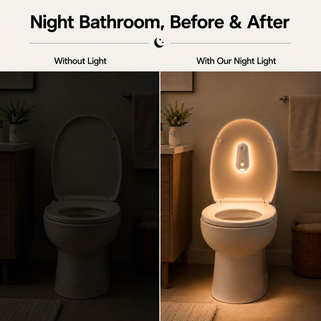 Velora PureGlow™ Self-Cleaning UV Toilet Sanitizer & Night Light