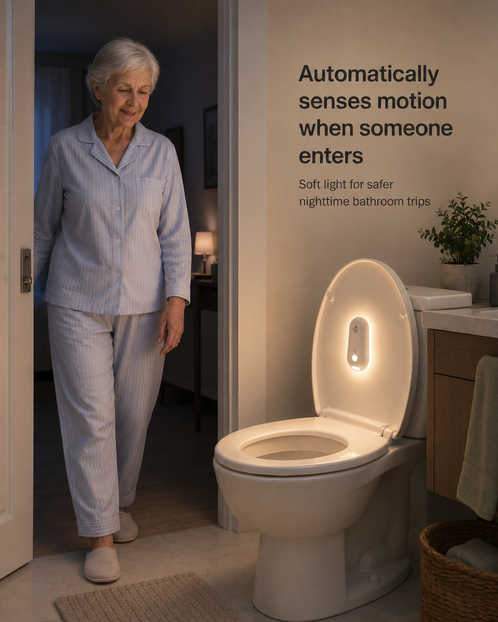Velora PureGlow™ Self-Cleaning UV Toilet Sanitizer & Night Light