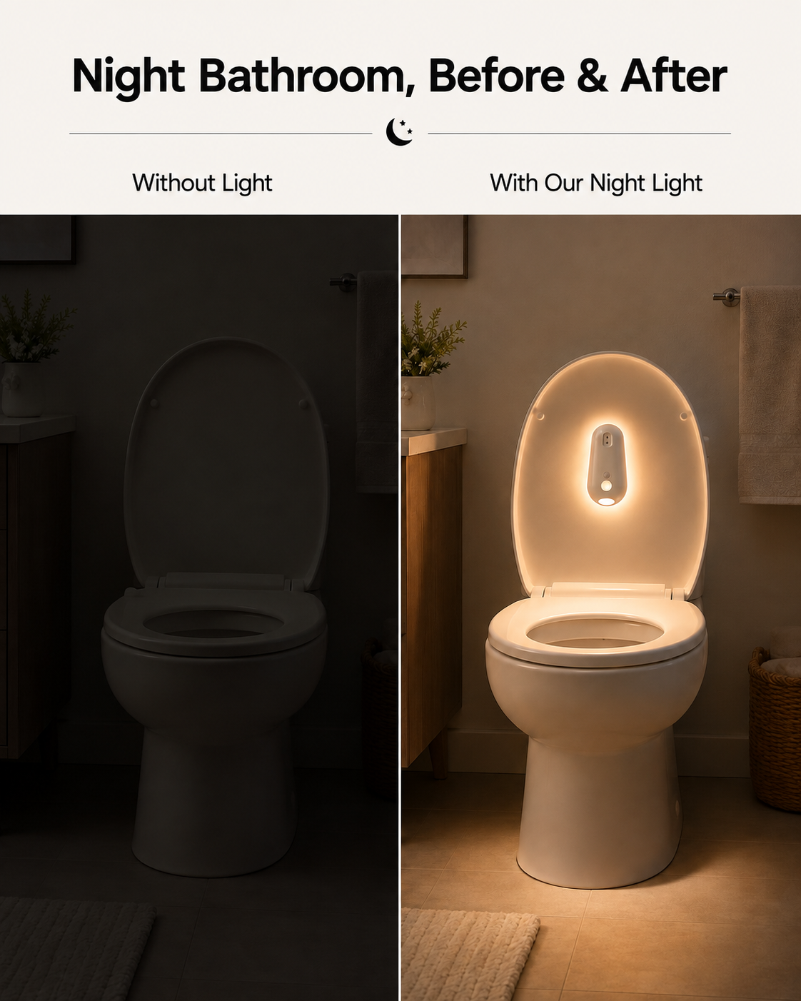 Velora PureGlow™ Self-Cleaning UV Toilet Sanitizer & Night Light