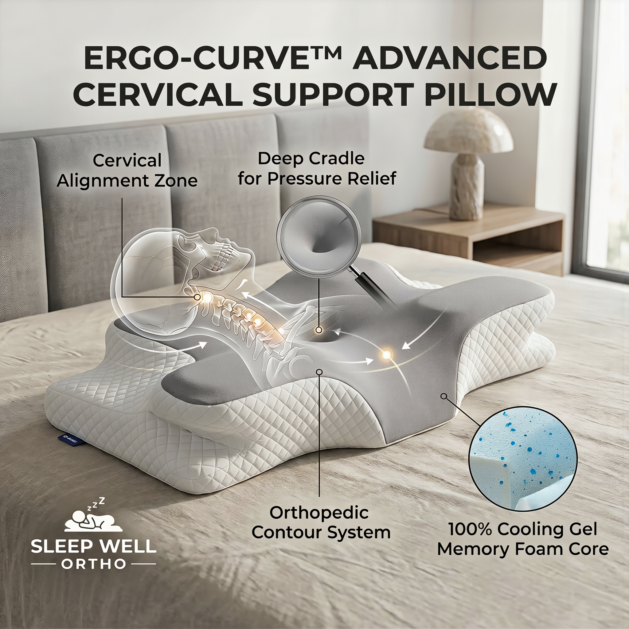 Ergonomic Cervical Support Pillow