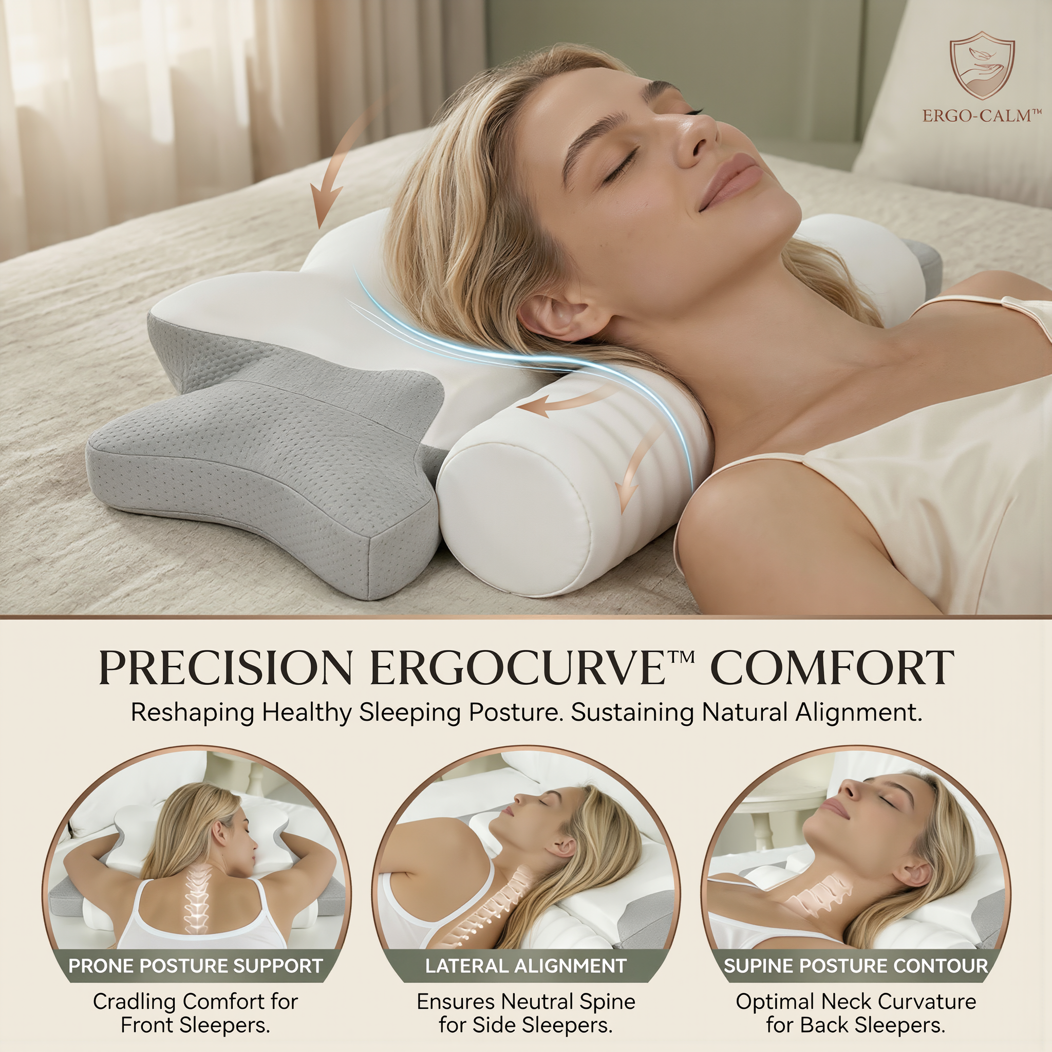 Ergonomic Cervical Support Pillow
